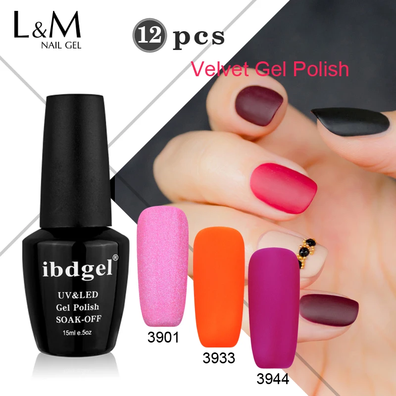 

12pcs Newest Matte Effect Gel Nail Polish 48 Color For Option Velvet Gel Polish For Nail