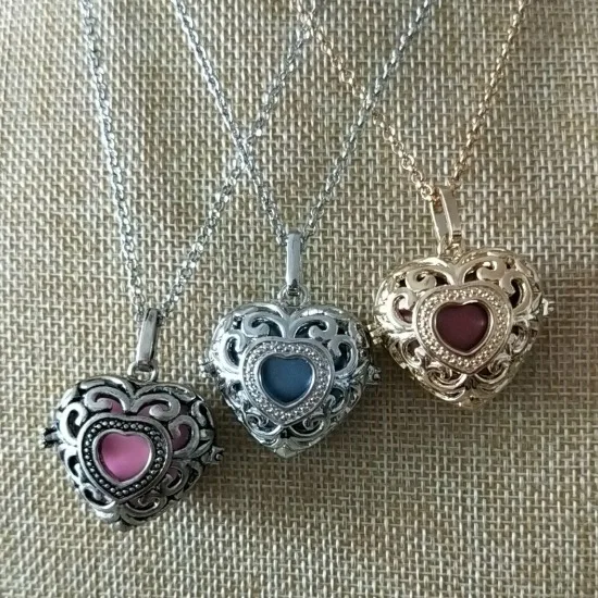 heart design 2019 New Fashion Angel Baby Hollow Bell Ball Necklaces For Harmony Pregnant Women Cage dropshipping SYYF0139 | Украшения и