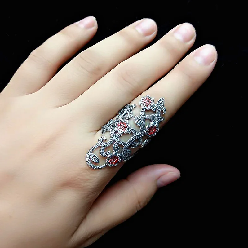 Кольцо женское из серебра 925 пробы с цирконом и марказитом|Кольца| |