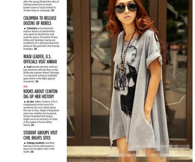 Free Shipping 2013 New Arrival Fashion Women O-Neck Cotton T Shirt Short Sleeve Loose Top Tees For Lady Casual | Женская одежда