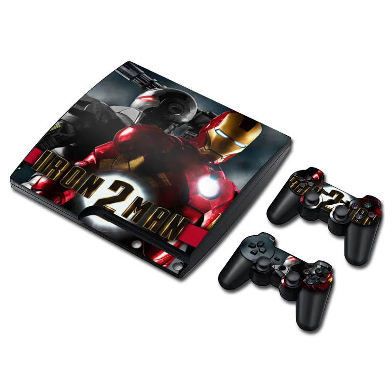 Marvel Мстители Железный человек кожи Стикеры наклейка для PS3 тонкий Игровые приставки 3 консоли и контроллеры для PS3 скины Стикеры винил