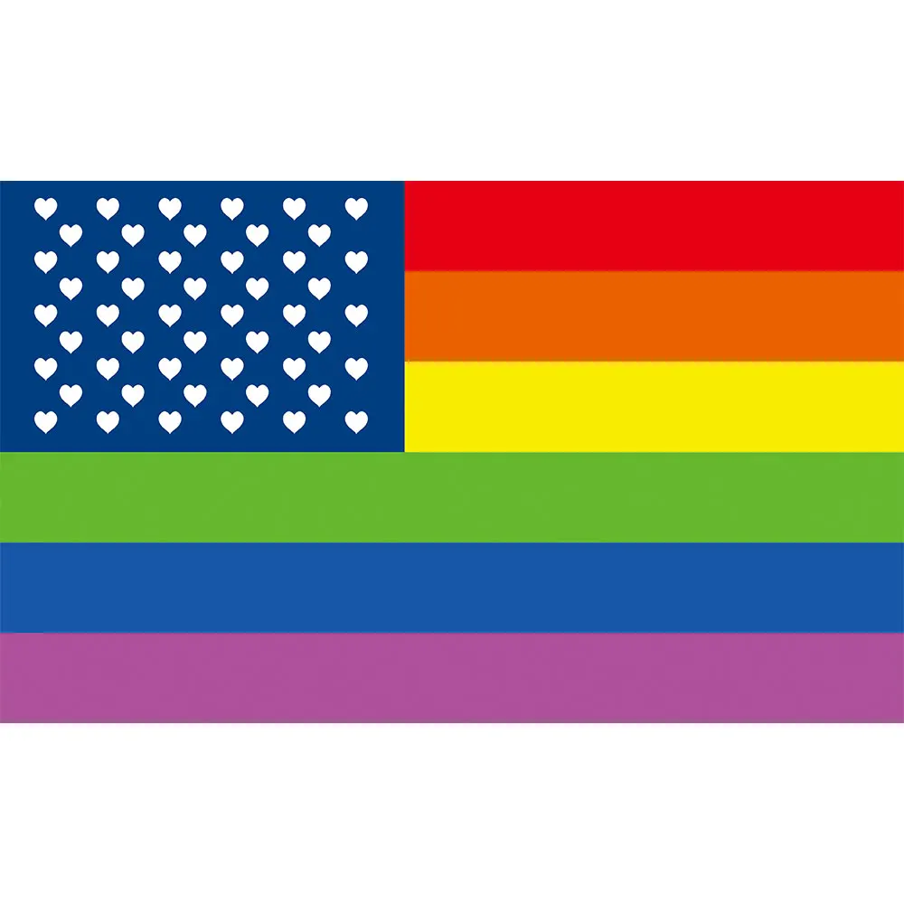 

Rainbow flag 90x150cm 100D polyester custom Rainbow banner