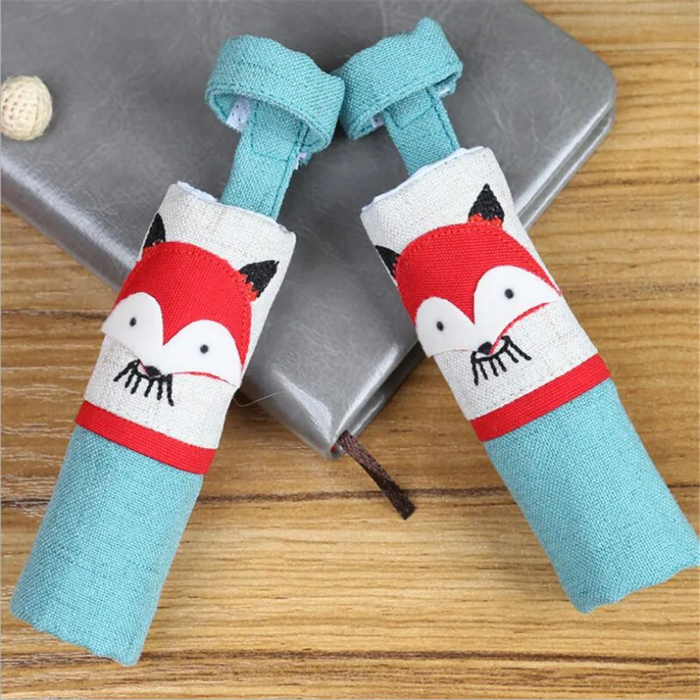 Симпатичные перчатки для дверных ручек с изображением лисы тканевый