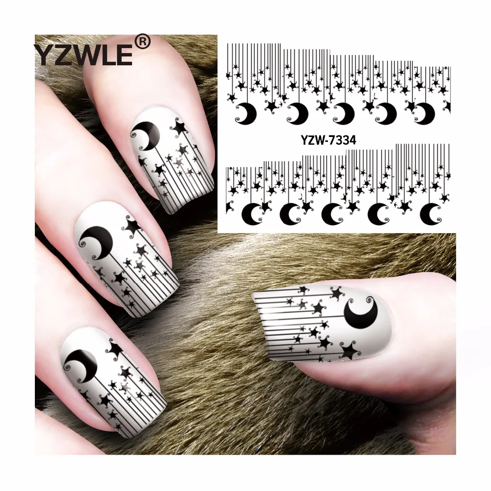 YZWLE 1 лист DIY дизайнерские переводные наклейки для ногтей/водные наклейки для ногтей/наклейки для ногтей s Аксессуары YZW-7334