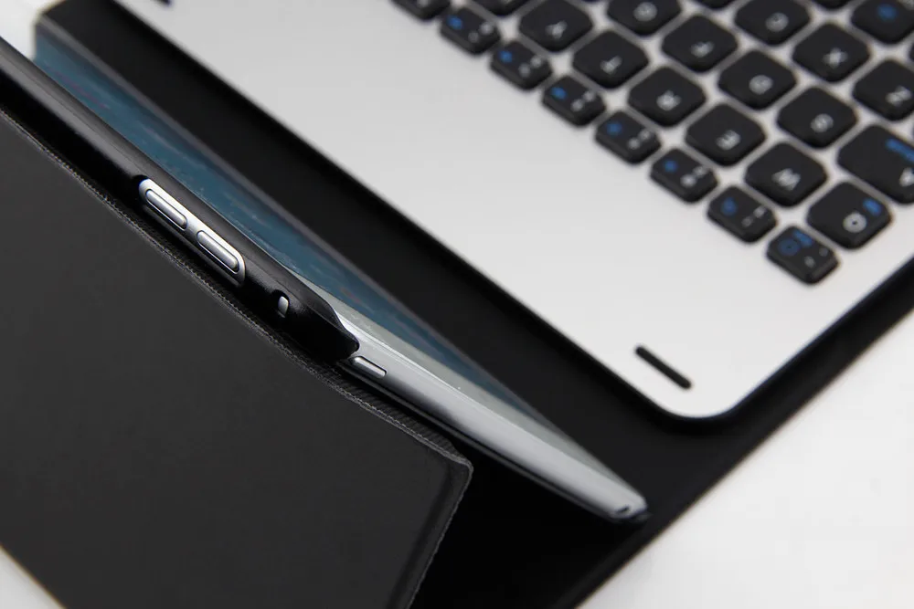 OMESHIN ультра Алюминий Bluetooth клавиатура с кожаный чехол для нового Ipad Smart ультра-тонкий Bluetooth клавиатура для Ipad Mini 4 118A