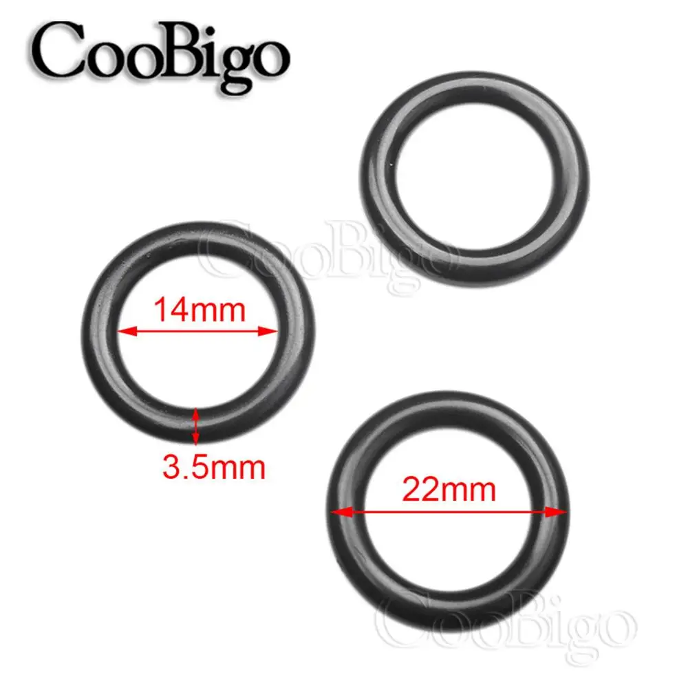 14mm 5 шт. 3/16 ''~ 2'' внутренний диаметр. Пластиковый круглый рюкзак с круглым кольцом для одежды, обуви, ремней, уличных сумок, швейный аксессуар для рукоделия - Цвет: 14mm