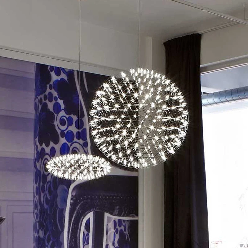 Современная люстра с искровым шаром светодиодный подвесной светильник шар