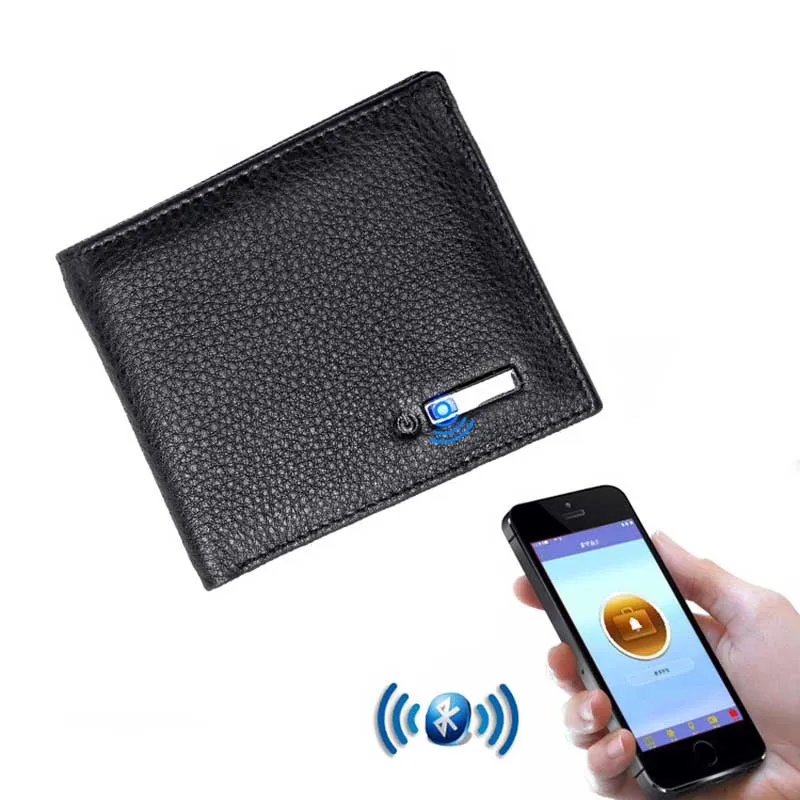 

Мужской умный кошелек из натуральной кожи, с функцией Bluetooth