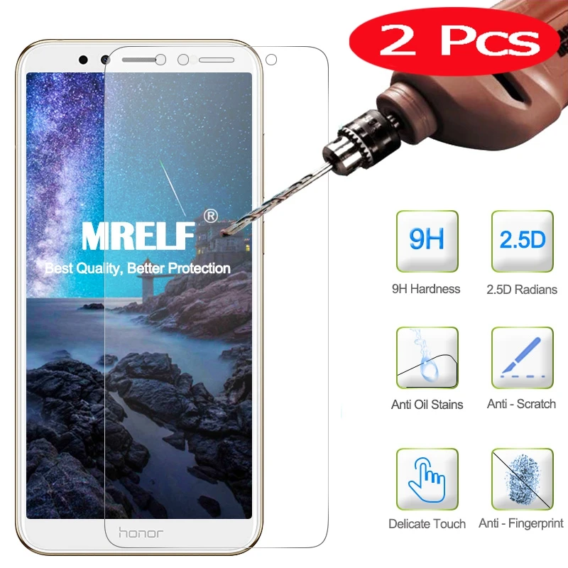 2 шт. закаленное стекло для Huawei Honor 7A защита экрана DUA-L22 5 45 AUM-AL29 7 на Защитное Pro |