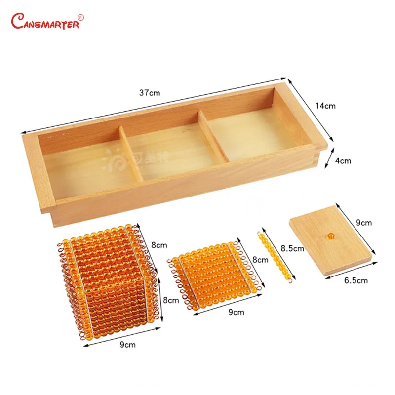 Монтессори математические развивающие игрушки золотые бусины материалы символы