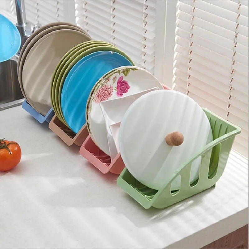 MINGLI 1pc Nordic Style Dish Rack Plastic Single Layer Bowl Drain Kitchen Spoon Shelf Cabinet Holder | Дом и сад