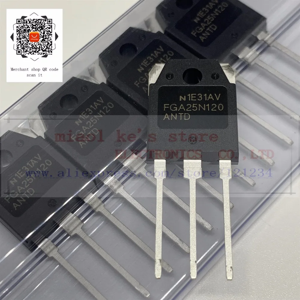[5 шт/1 лот]: FGA25N120ANTDTU-F109 FGA25N120ANTDTU FGA25N120ANTD FGA25N120 FGA25N120AN 25N120-IGBT 1200V 50A 312W
