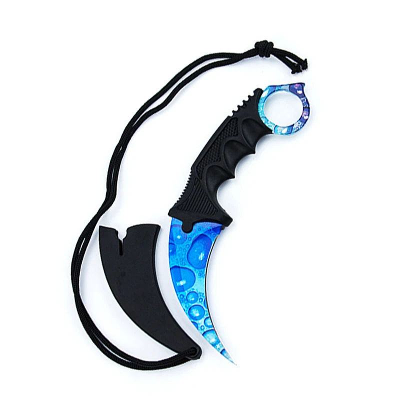 P CS GO, тактический коготь, нож Karambit, инструменты для кемпинга, охоты, выживания, EDC, ножи с фиксированным лезвием, с оболочкой - Цвет: P