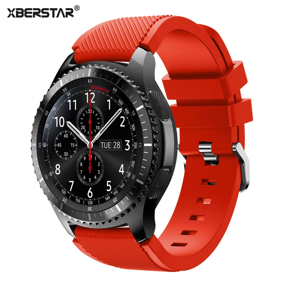 Спортивный силиконовый ремешок 22 мм для часов Samsung Galaxy Gear S3 Classic SM R770 Frontier R760 R765