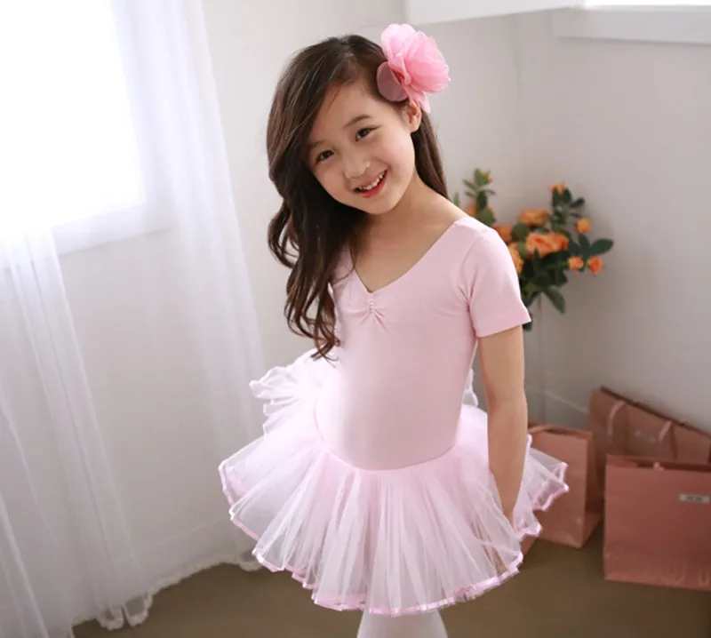 Балетные костюмы пачка Танцы платье для ребенка простой Стиль девочек черный