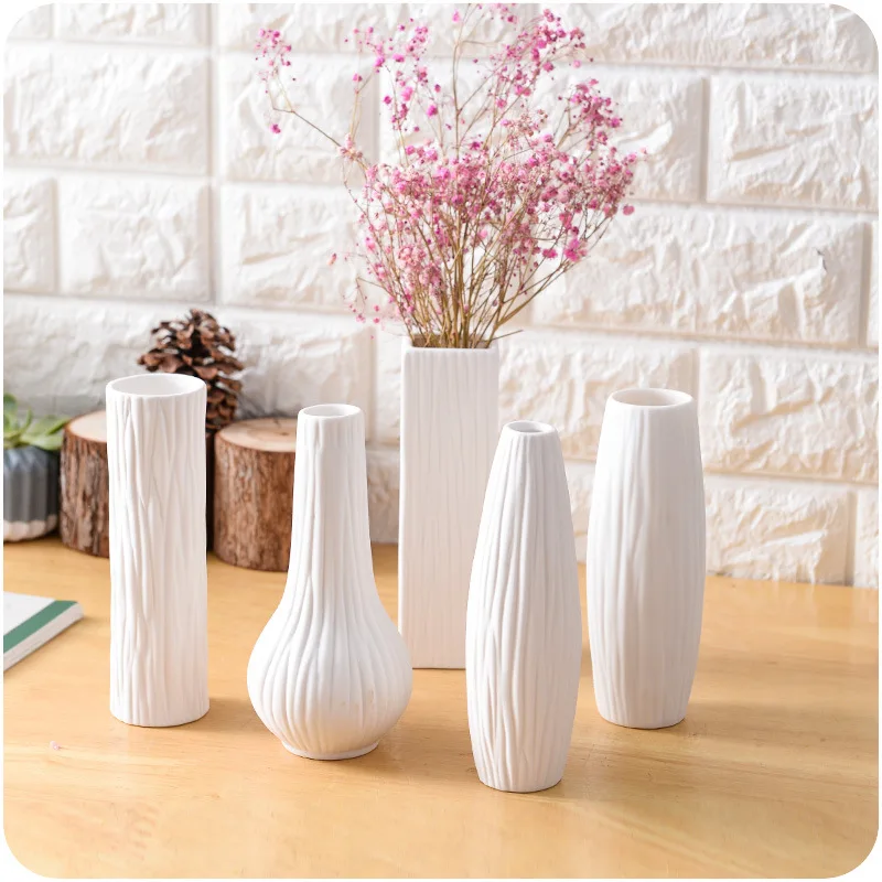 Домашний офисный декор классическая белая керамическая ваза китайские