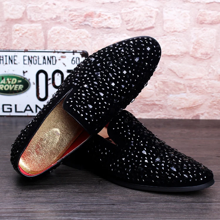New 2017 Men Red Bottom Shoes Velvet Casual Rivets Slip On Flat Driving Mocassin Walking Size 39-45 | Обувь