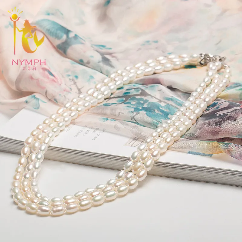 Жемчужное ожерелье [NYMPH] из пресноводного жемчуга натуральный белый цвет