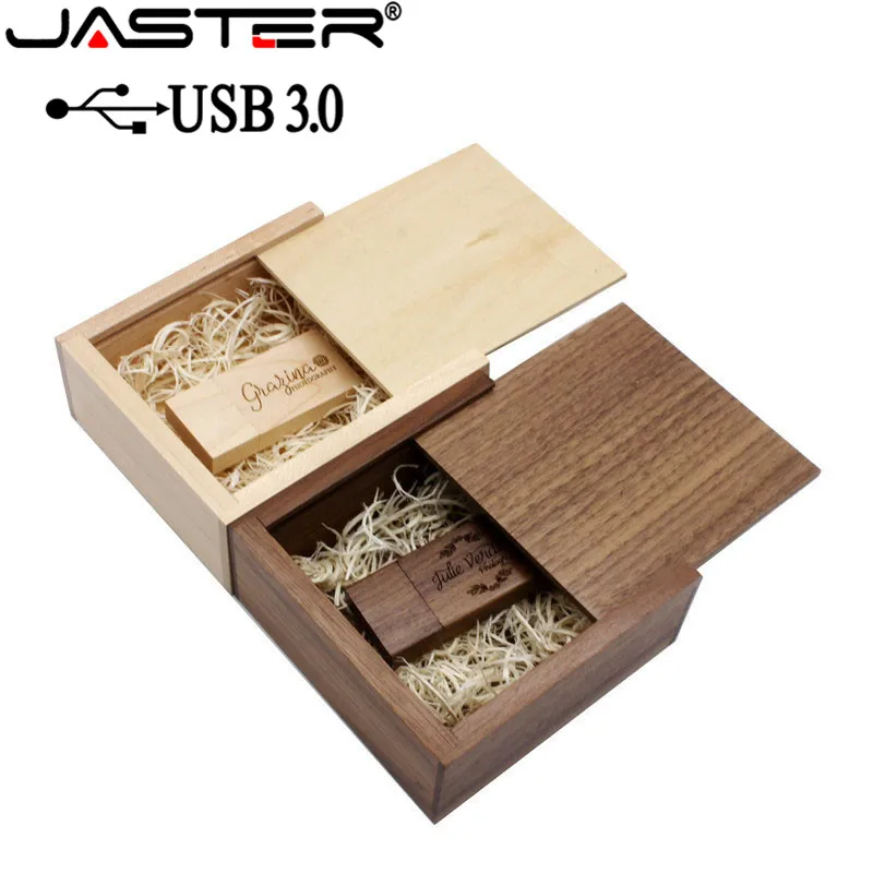 JASTER орех клен деревянный фотоальбом usb+ коробка usb флэш-накопитель 4 ГБ 16 ГБ 32 ГБ 64 Гб Свадебная подарочная коробка(размер 105 мм* 95 мм* 40 мм