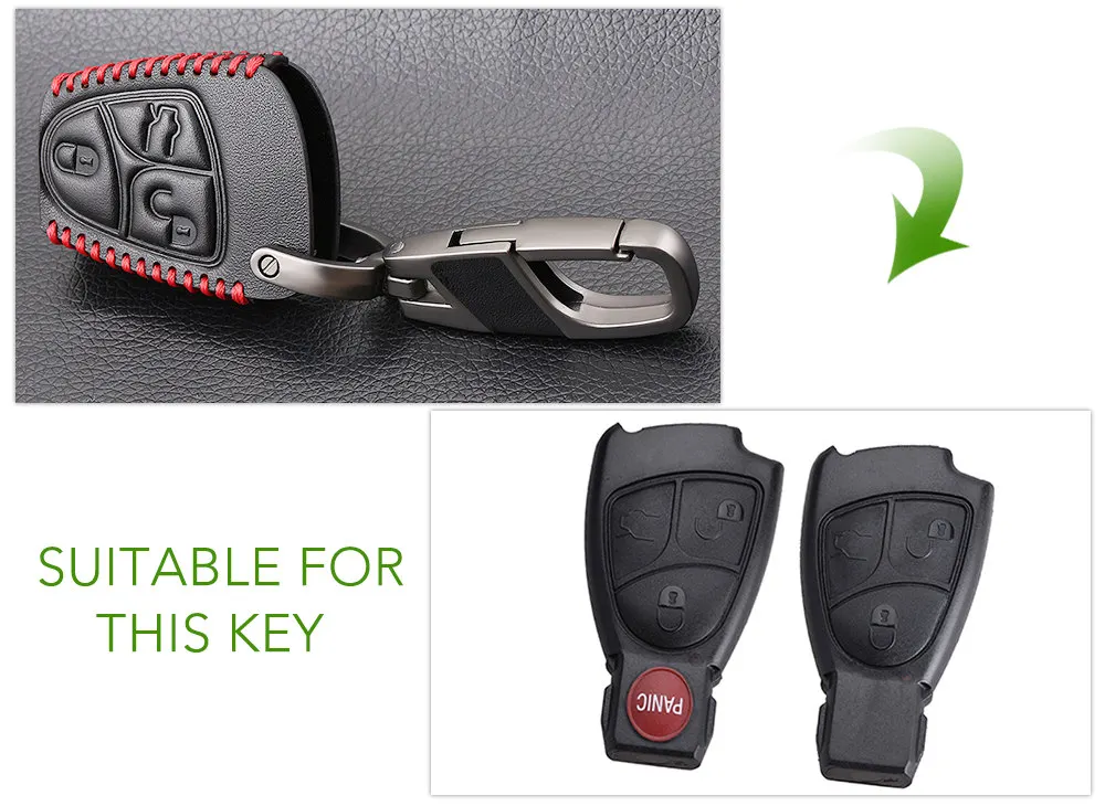 Чехол для автомобильного смарт-ключа из натуральной кожи 2/3/4 чехол Mercedes Benz AMG A B C E