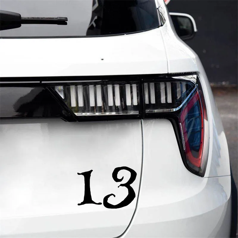 YJZT 15 2 см * 11 смешной счастливый номер 13 виниловые автомобильные стикеры