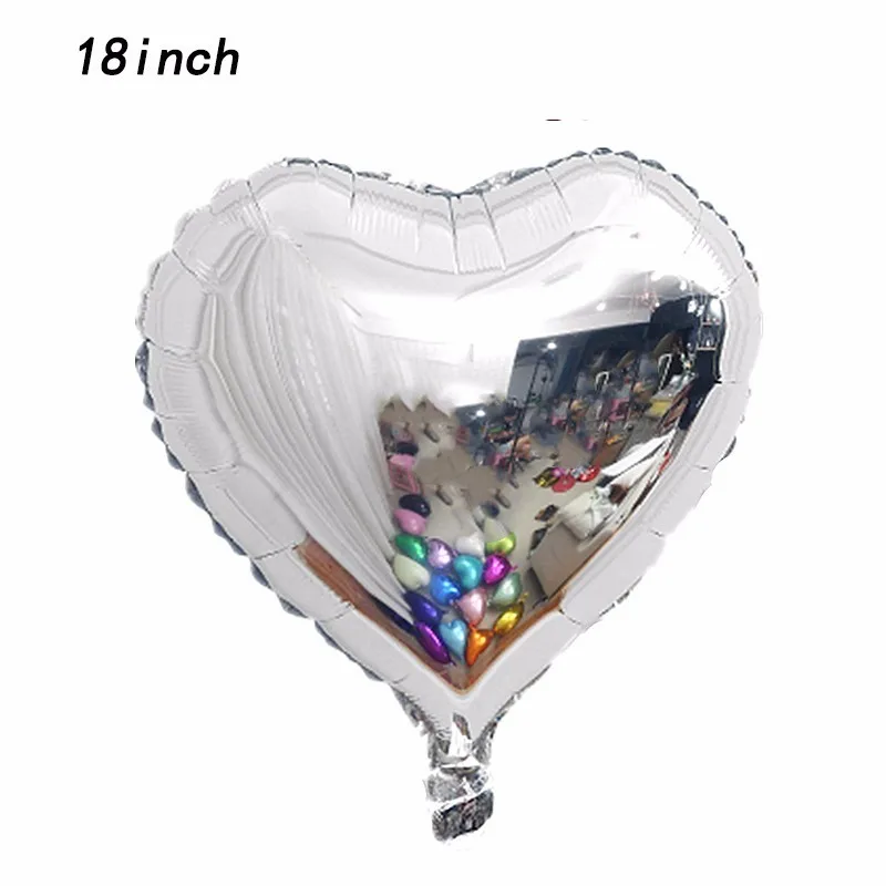 1p 18inch sliver 1 шт. большая любовь и сердца 18 inch Фольга шарики для свадебного украшения шарики для День Рождения вечерние украшения для взрослых ко Дню Святого Валентина Декор - Цвет: 1p 18inch sliver