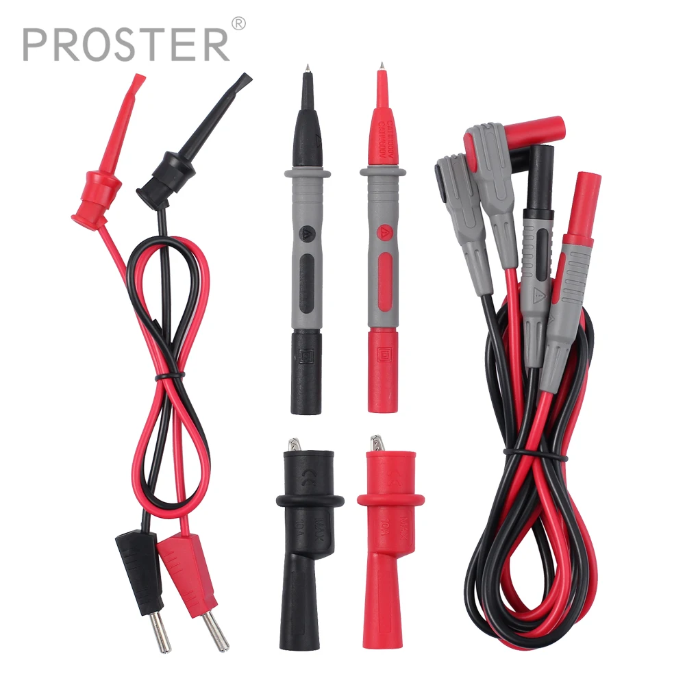 Цифровой мультиметр Proster приводит электрические Тестовые провода с зажимами