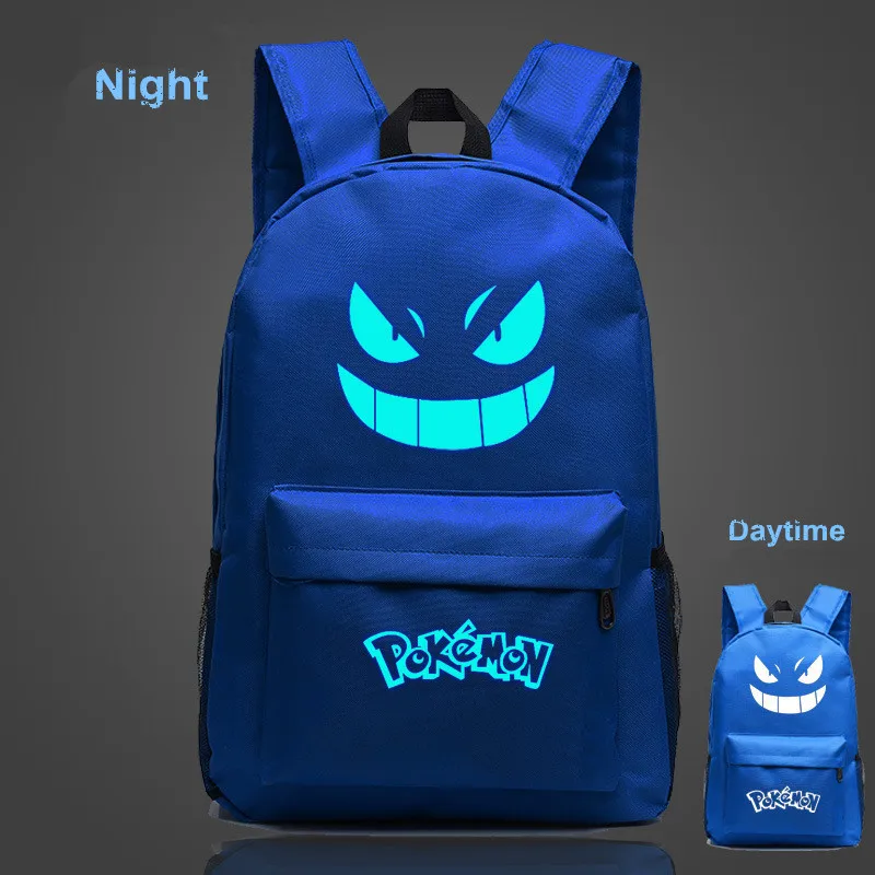 Pokemon 002 Pouplar, Светящийся рюкзак с принтом игры покемон го, Pokemon Gengar, рюкзаки, школьные сумки для девочек-подростков, Mochila Feminina - Цвет: Pokemon 002