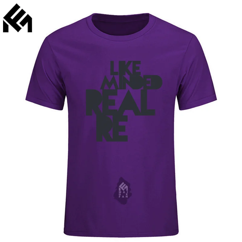 Adult T Shirt S-3XL Funny Sayings 100% Cotton Short Sleeve T-shirt Men LIKE MINDED REAL RE 3D Big Size Clothing Tops MD135 | Мужская