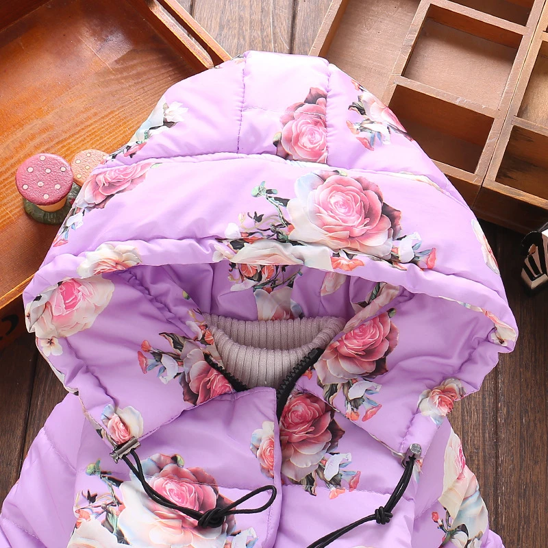 2017 г. Зимняя хлопковая куртка и пальто с героями мультфильмов для девочек детская