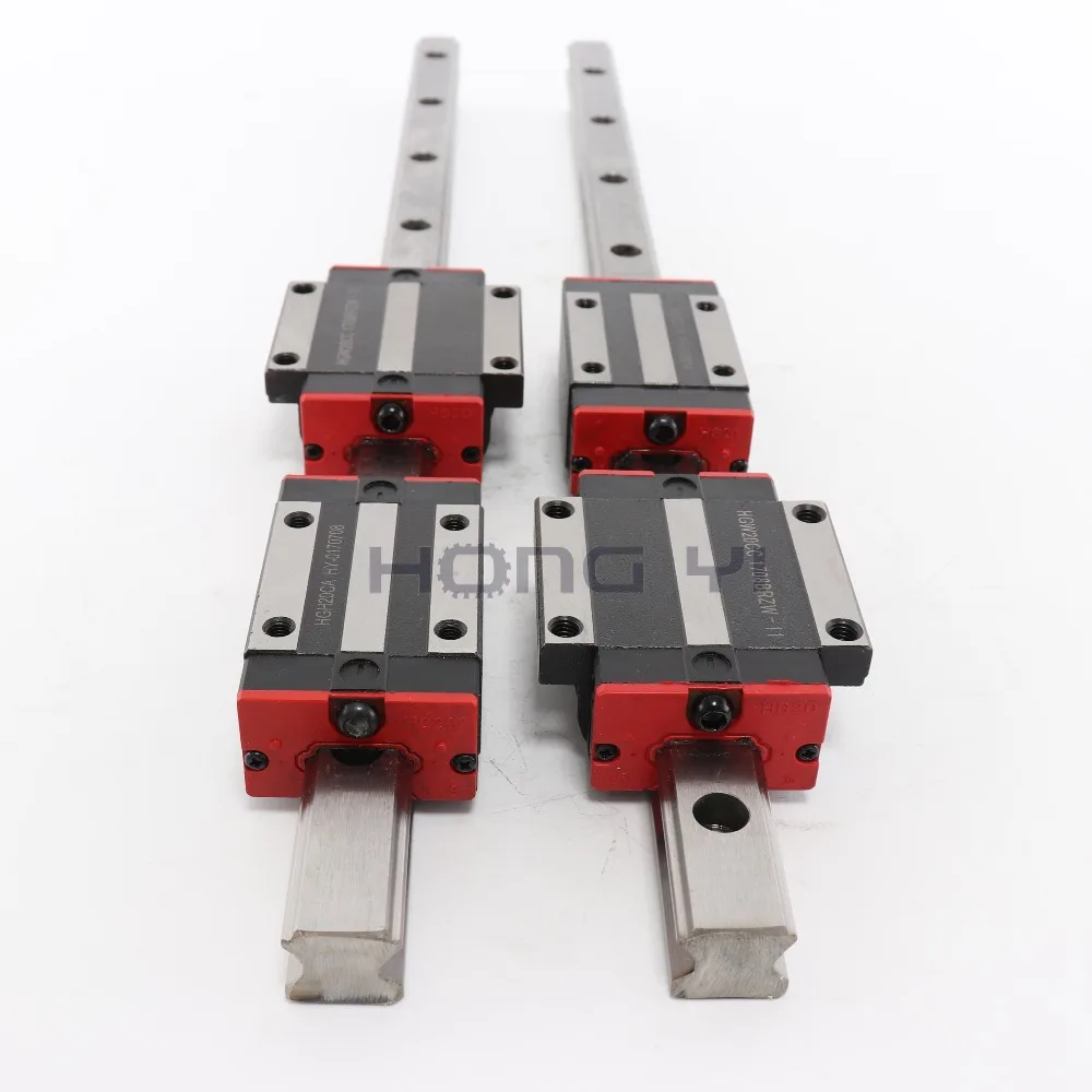 Линейные рельсы HGR15 HGR20 HGR25 cnc части и HGH15CA или HGH20CC HGH25CA линейные направляющие блок HGW20CC hgh20