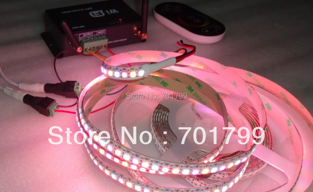 144 светодиодов/M WS2812B (5050 RGB LED с WS2811 IC встроенный) Светодиодные полосы пикселей DC5V 2