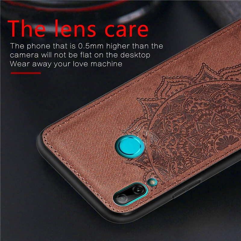 Чехол из хлопчатобумажной ткани для Huawei Y7 2019 магнитный силиконовый чехол бампер