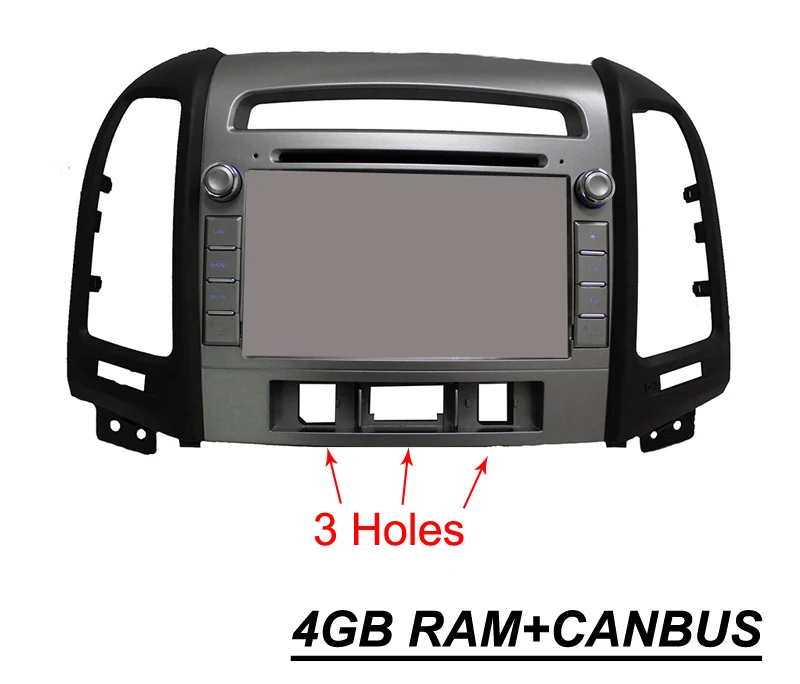 TDA7851 Android 9,0 для hyundai Santa Fe 2006-2012 8 ядерный 4 Гб ОЗУ 32 ГБ Автомобильный dvd-плеер gps Navi карта RDS радио wifi Bluetooth 4,0 - Цвет: 4GB RAM with CANBUS