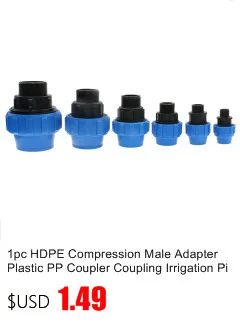 1 шт. HDPE сжатия локоть 90 градусов пластик подача воды для полива равный ПП Компрессионный фитинг PN 16