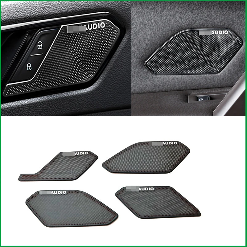 

For Volkswagen Tiguan MK2 LHD 2017 2018 Car Interior Audio Speaker Sound Cover Decorating moldings Cover Sticker Trim Decoration