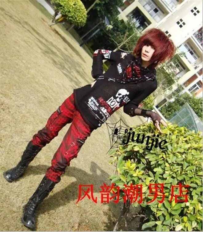 27 44 2017 Мужская одежда GD стилист не мейнстрим в стиле готический панк с заклепками