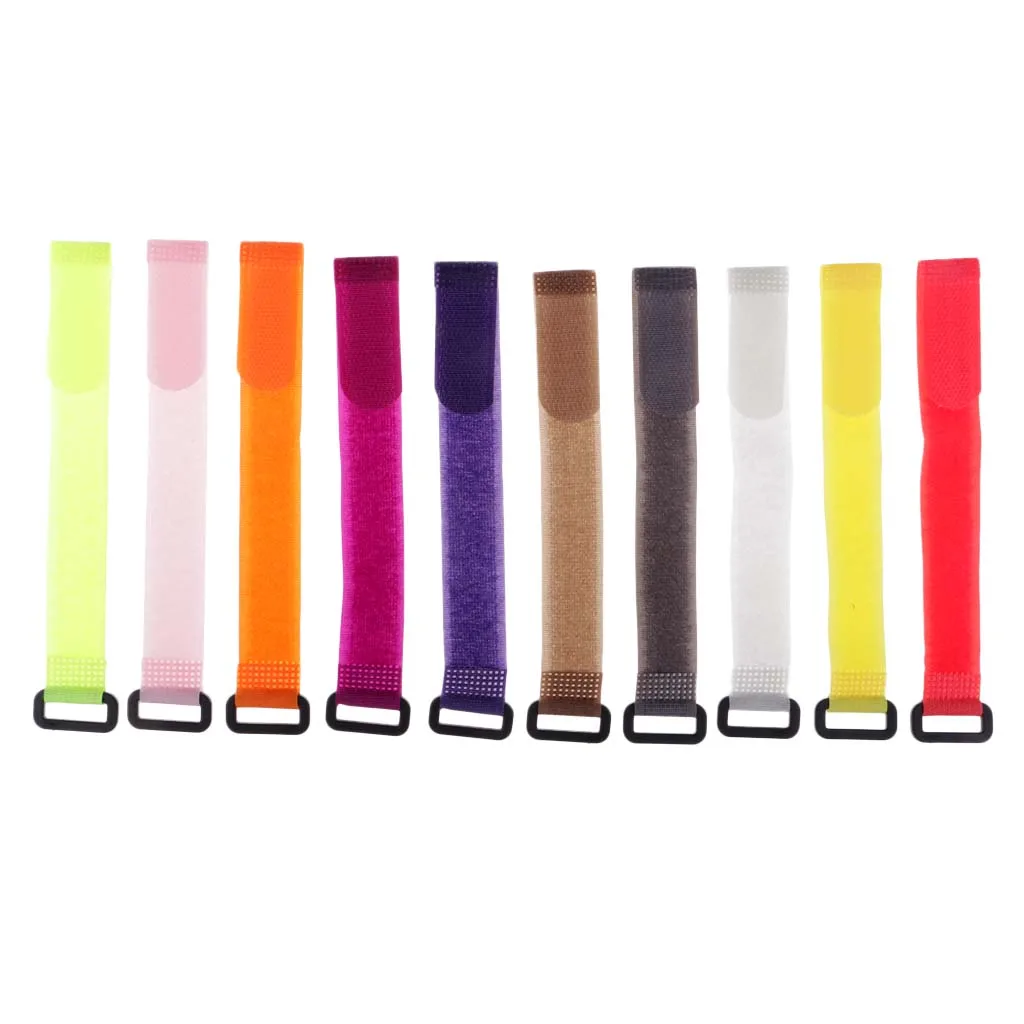 

10 Pieces 20cm Fishing Rod Belts Nylon Reusable Fishing Rod Tie Fastening Strap Rope Holder