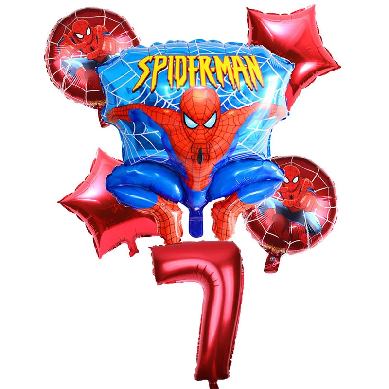 7 6 шт./партия 32-дюймовый баллон гелия Человек-паук супергерой Мстители 1-9 лет День рождения воздушные шары украшения - Цвет: 7