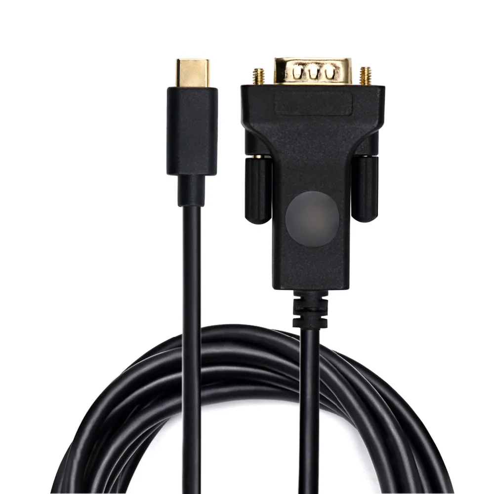 2017 горячий продукт USB C USB3.1 Type Thunderbolt 3 к VGA кабель черный 1 8 м для нового Macbook 2016 HTC10