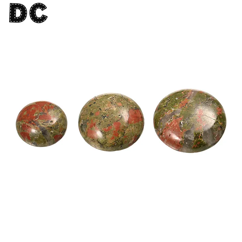 SAUVOO 20 шт./лот большой натуральный камень плоский зеленый купол Кабошон бусины