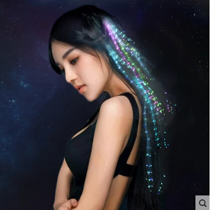 Flash светодиодный волос светильник излучающих Волоконно Оптический