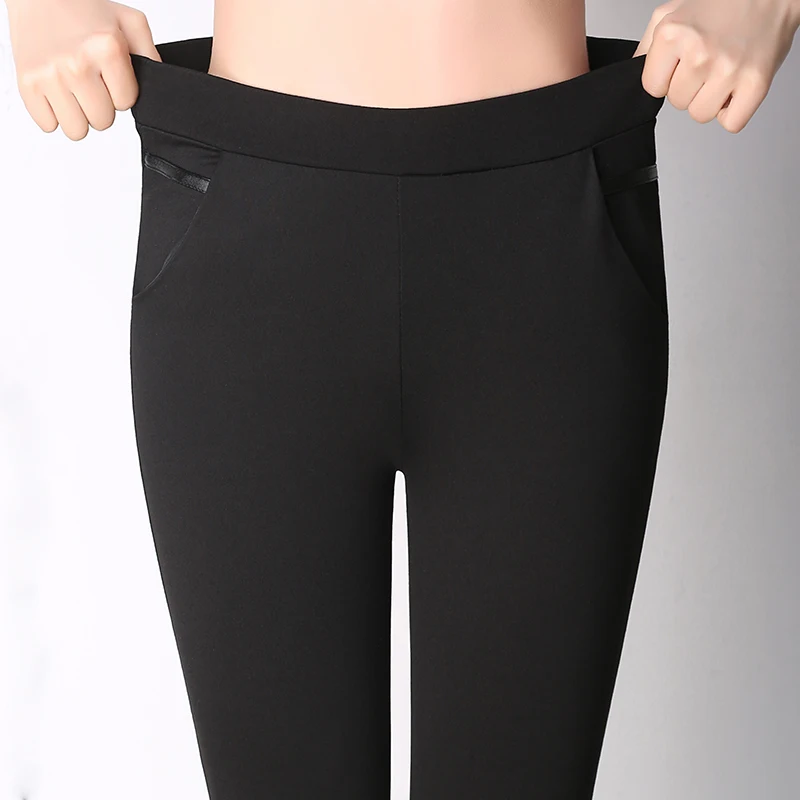 Капри женские брюки большого размера 2017 джоггеры с высокой талией узкие