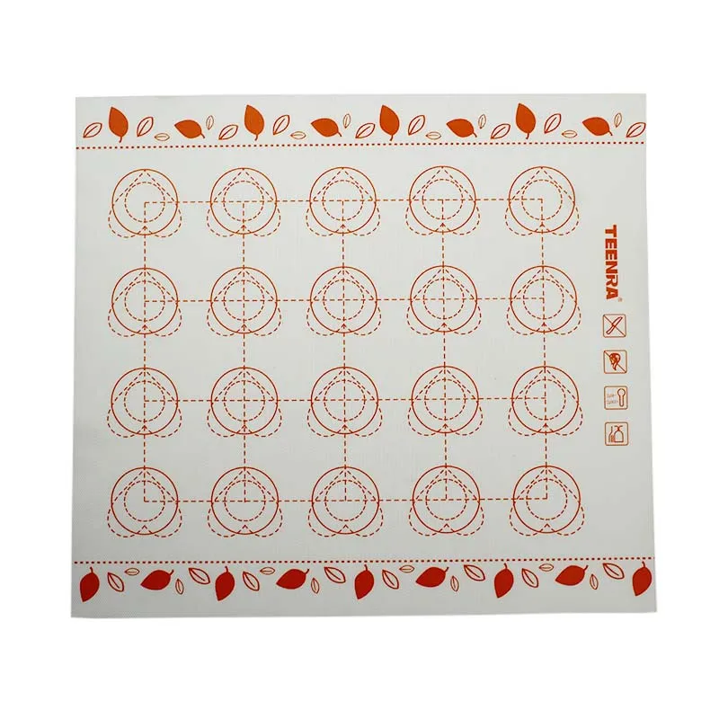 TEENRA 1 шт. 40x30 см Marcaron силиконовый коврик для выпечки антипригарный силиконовый лист для выпечки Большой прокатный коврик для выпечки вкладыши Кондитерские инструменты - Цвет: Red    29x26cm