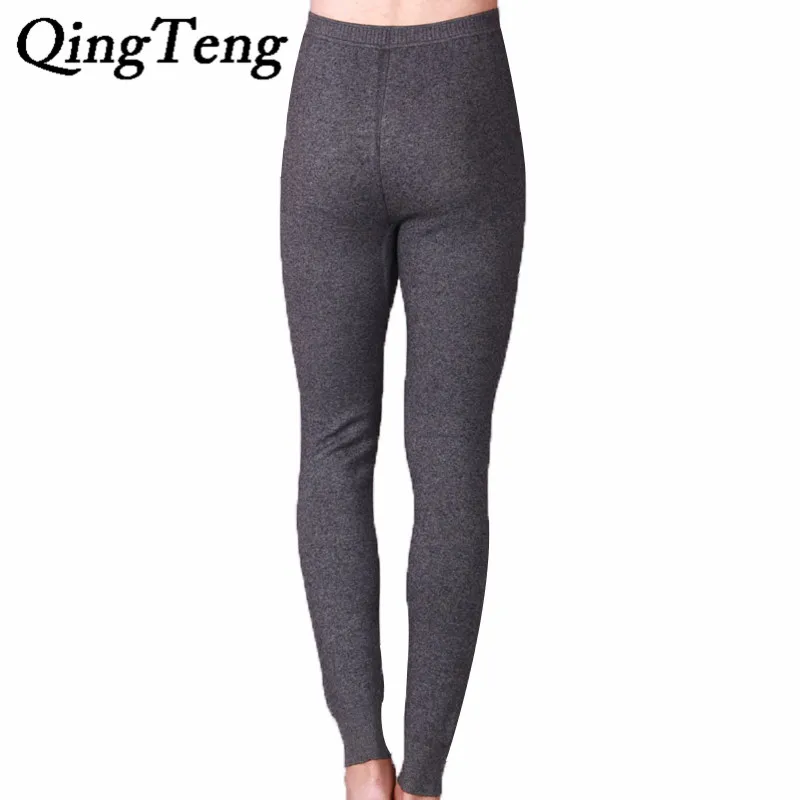 QingTeng, зимнее термобелье для мужчин, мериносовая шерсть, кальсоны, кальсоны для мужчин, большой размер, Midium, плотные теплые леггинсы, плотные, 1801A