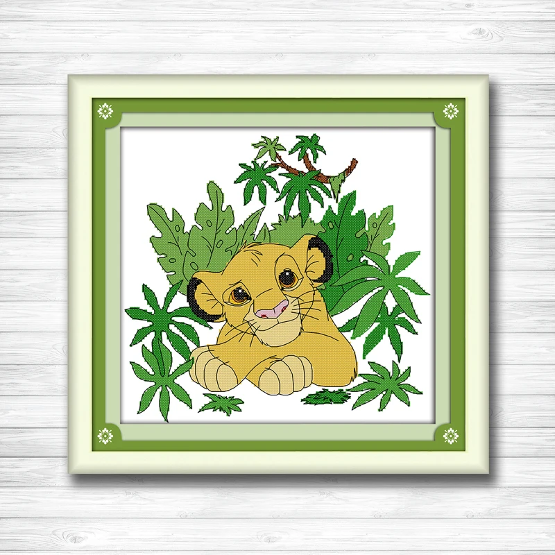 Картина с изображением Льва животных героев мультфильмов напечатанная на холсте