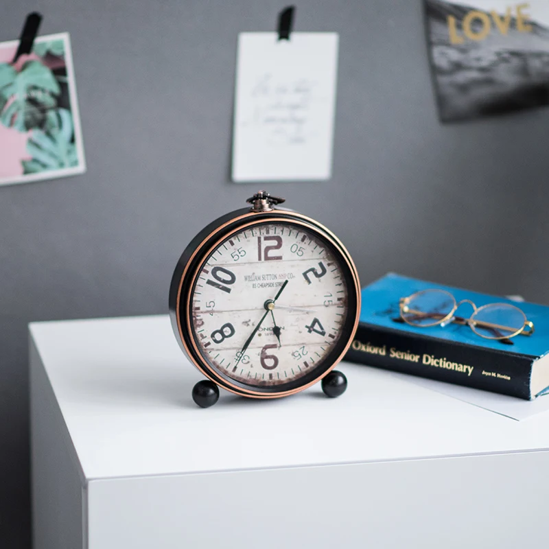 Ностальгические часы персонализированные настольные декоративные украшения