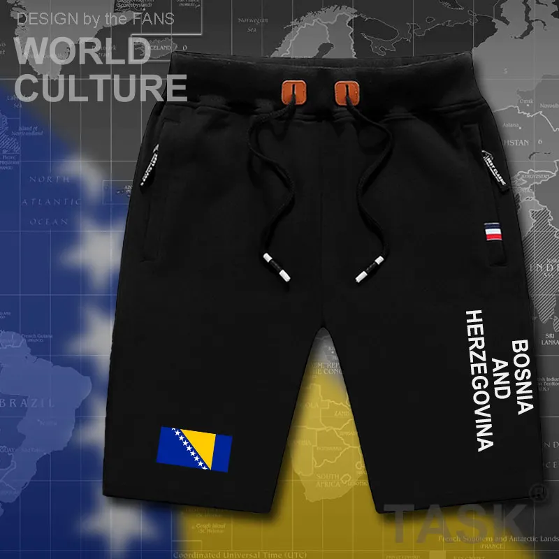 Мужские спортивные шорты с флагом на молнии и карманами | Мужская одежда