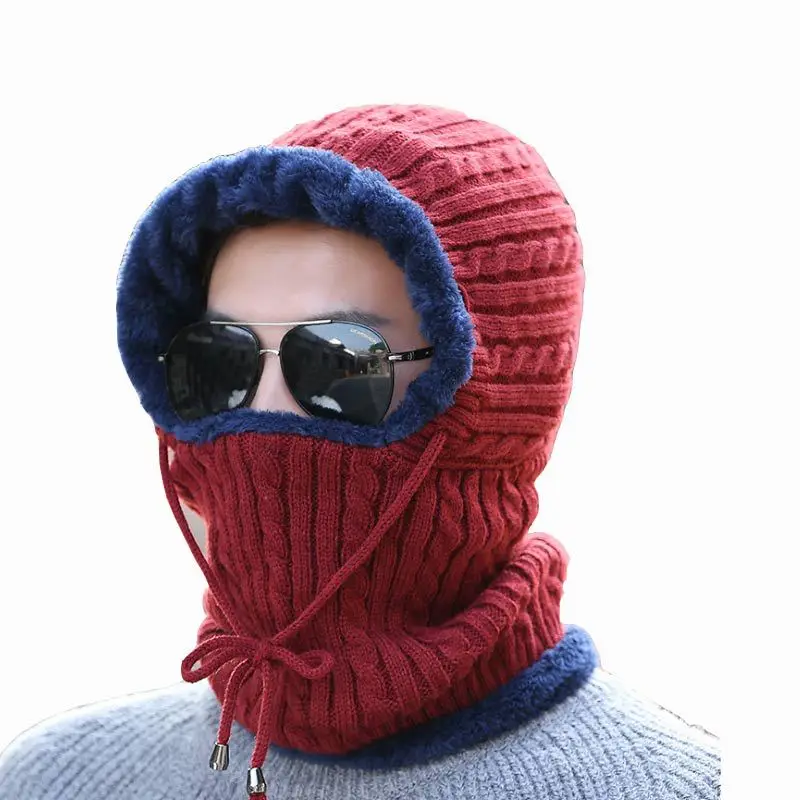 Балаклава зимние шапки для мужчин и женщин Skullies шапочки верховой езды