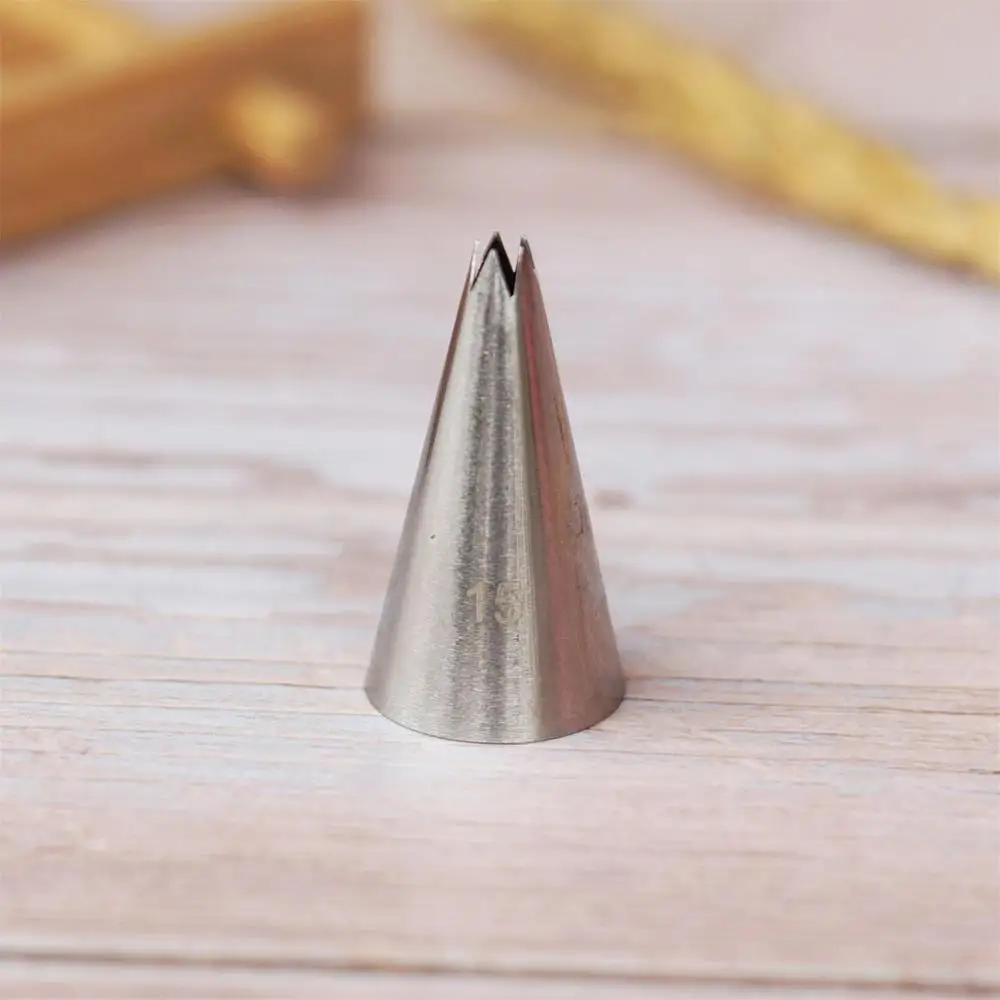 15 Piping Nozzle 13-18 насадка для глазури с открытой звездой из нержавеющей стали небольшого размера наконечник для украшения торта советы для королевской глазури Кондитерская насадка Инструменты для выпечки - Цвет: 15 Piping Nozzle